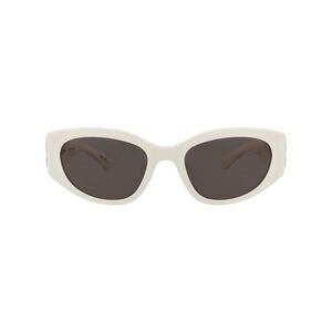 Balenciaga Round-Frame Recycled Acetate Sunglasses White Womens